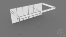 18sqm 3 Side Simple Shell Scheme Exhibition Stand 3D Model - Free Download | FREE 3D MODELS