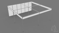 36sqm 3 Side Simple Shell Scheme Exhibition Stand 3D Model - Free Download | FREE 3D MODELS