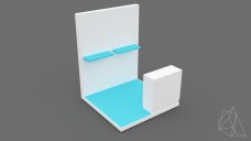 Small Exhibition Stand with Shelves 3D Model - Free Download | FREE 3D MODELS