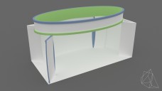 Curved Hanging Element Exhibition Stand 3D Model - Free Download | FREE 3D MODELS