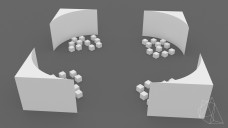 Large Exhibition Area with Seating Booths 3D Model - Free Download | FREE 3D MODELS