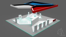 Large Open Exhibition Stand with Several Elements 3D Model - Free Download | FREE 3D MODELS