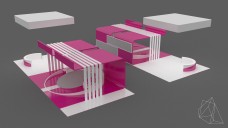 Large Semi Closed Exhibition Stand 3D Model - Free Download | FREE 3D MODELS