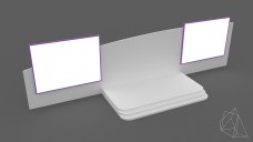 Curved Event Stage with Extruding Screens 3D Model - Free Download | FREE 3D MODELS