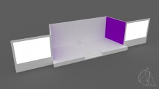 Enclosed Event Stage with Side Screens 3D Model - Free Download | FREE 3D MODELS