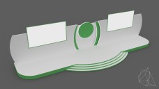 Event Stage with Extruding Screens and Curved Elements 3D Model - Free Download | FREE 3D MODELS