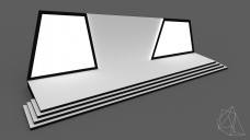 Uneven Event Stage with 2 Screens 3D Model - Free Download | FREE 3D MODELS