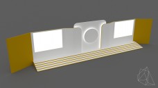 Layered Event Stage with Hidden Lights Elements 3D Model - Free Download | FREE 3D MODELS