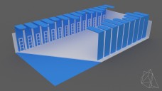 Large Exhibition Stand with Showcase Units 3D Model - Free Download | FREE 3D MODELS