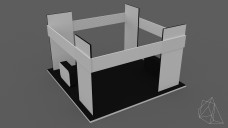 4-Side Open Exhibition Stand 3D Model - Free Download | FREE 3D MODELS