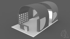 Large 3-Side Modern Exhibition Stand 3D Model - Free Download | FREE 3D MODELS