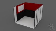 Small 1-Side Exhibition Stand 3D Model - Free Download | FREE 3D MODELS
