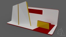 Uneven Design 3-Side Exhibition Stand 3D Model - Free Download | FREE 3D MODELS