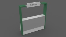 Simple Reception Counter with Fascia 3D Model - Free Download | FREE 3D MODELS