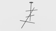 Modern Abstract Ceiling Light 3D Model - Free Download | FREE 3D MODELS