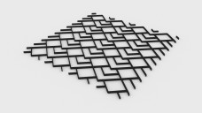 Seamless Square Wireframe Pattern 3D Model - Free Download | FREE 3D MODELS