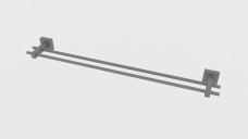 Wall Mounted Towel Double Rail 3D Model - Free Download | FREE 3D MODELS