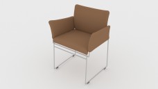 Thin Metal Frame Armchair 3D Model - Free Download | FREE 3D MODELS