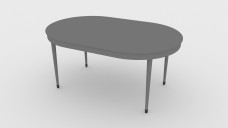 Elliptical Dining Table 3D Model - Free Download | FREE 3D MODELS