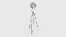 Industrial Tripod Spotlight Lamp 3D Model - Free Download | FREE 3D MODELS