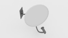 Wall Mounted Satellite Dish 3D Model - Free Download | FREE 3D MODELS