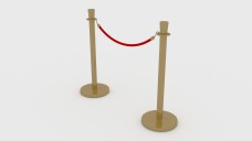 Rope and Poles Barrier Free 3D Model | FREE 3D MODELS
