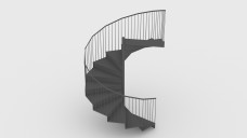 Spiral Staircase with Railing 3D Model - Free Download | FREE 3D MODELS