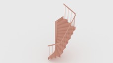 Spiral Steep Staircase 3D Model - Free Download | FREE 3D MODELS