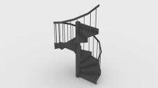 Spiral Metal Staircase with Railing 3D Model - Free Download | FREE 3D MODELS
