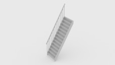 Linear Steep Staircase 3D Model - Free Download | FREE 3D MODELS