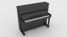 Black Upright Piano 3D Model - Free Download | FREE 3D MODELS
