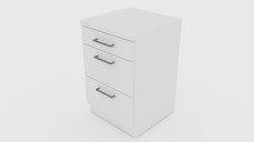 Bedside Table with 3 Drawers 3D Model - Free Download | FREE 3D MODELS