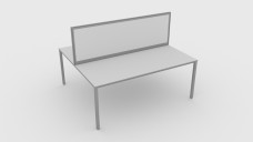 Simple Double Office Desk 3D Model - Free Download | FREE 3D MODELS