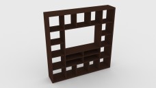 Large Wooden Shelving Unit 3D Model - Free Download | FREE 3D MODELS