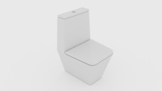 Modern Square White Toilet 3D Model - Free Download | FREE 3D MODELS